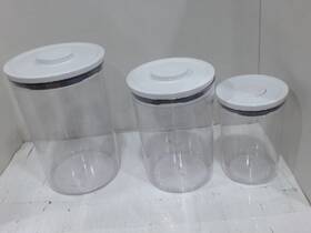 Oxo 719812689982 Usedlikenew - Good Grips Round Pop Graduated Food Storage Container 3 Piece