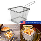 Ozj523654 Unbranded Stainless Steel Mini Square French Deep Fryer Basket Net