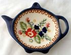 P-094 Teabag Caddy Manufaktura Polish Pottery Holder Lidia R268 Signature Floral Christmas