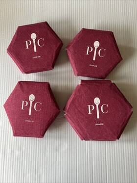 Pampered Chef 099901028886 Set Of 5 Cranberry Cookware Protectors Separators Pots And Pans Used