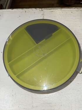 100086 Pampered Chef Salad Cutting Bowl Prep Serve Lunch Green Vegetable Used