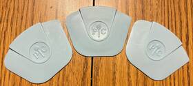 Pampered Chef 100258 Pan Scraper Set Of 3 #100258 Teal Blue Plastic Made In Usa