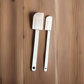 1650 Pampered Chef 1655 Classic White Scraper Spatula Lot Of 2 Set
