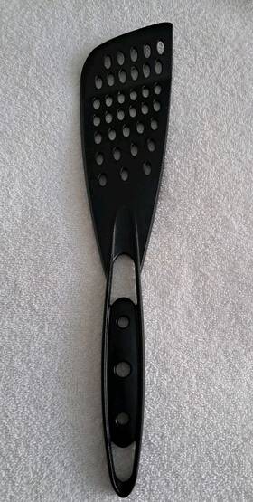 7094 Pedrini Black Nylon Plastic Solid Spatula Flipper Made In Italy High Temperature