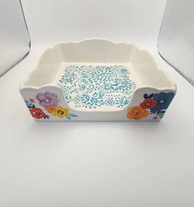 Pioneer Woman Cominhkpr101816 Flea Market Floral Paper Napkin Holder Euc Retired