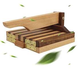 Pontuss 661631538319 Hardwood Tortilla Maker - 9.5 Inch Square Wooden Press For Homemade