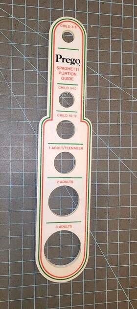 Gwt2 Prego Spaghetti Portion Guide Plastic Kitchen Utensil Vintage -