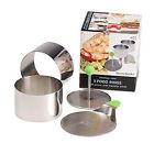 93213 Presentation Food Plate Mold Sets Transfer Rings Pusher