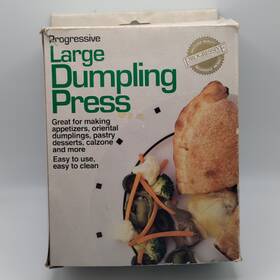 Progressive 078915220004 1995 Large Dumpling Press-in Original Box With Instructions And Recipes