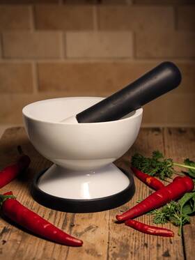 Progressive G-camp-1 Prepworks Porcelain Mortar And Pestle Nonskid Base/lid Stain Resistant
