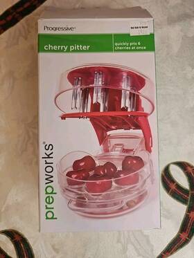 Progressive Prepworks 889743407303 Cherry Pitter Pits 6 Cherries At Once