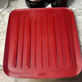 Rubbermaid 118a-4 Vtg Red Dish Drainer Drain Tray 15 Inch X 14 Hard Plastic/rubber