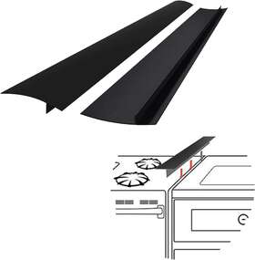 Sevchy 445030516528 Silicone Stove Gap Covers 2 Pack Heat Resistant Counter