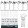 Slp-122513-06 Spiceluxe Premium Spice Jar Set Square Glass Oz 691039581631