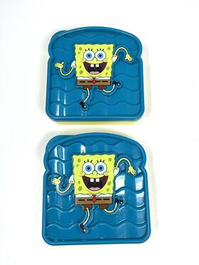 Spongebob Squarepants 017145926652 3-d Sandwich Container Holder Plastic Set Of 2