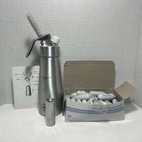 Stainless 880651000587 Ico Professional All Steel Whipped Cream Dispenser 0.5 L 45 Chargers