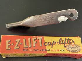 2.059.736 Stewart Pat#2.059.736 Vintage E Z Cap Lifter Original Box Removes Vacuum Jars Canning Beer Soda