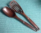 Strainer Solid 2 Brown Spoons Nylon Whisk Foley Utensils Plastic Slotted Vintage