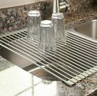 Surpahs Kitchen Over The Sink Multipurpose Roll-up Dish Drying Rack Warm Gray 885690657204