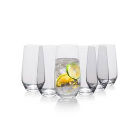 Tglg6r30 Table 12 6 Pc Large Beverage Set Tumbler Glass Dishwasher Safe - Clear