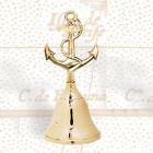 Hb-01a Table Hand Bell Gift Brass Fouled Anchor " Dinner Nautical 2