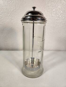 H714ch Tablecraft Products Glass Tall Straw Dispenser Diner Soda Fountain Style Fast Ship