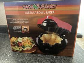 Taco Tuesday Tttb1rd Tortilla Bowl Maker For Baked Bowls Tostadas Salads Dips 8-10 Inch