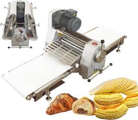 056046 Techtongda Used 110v Dough Pastry Sheeter Roller 400mm Crisp Machine For Bread Bakery