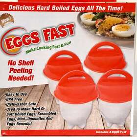 02430 Tekno 1 Box Egg Fast No Shell Peeling Needed Dishwasher Safe 4 Count Bpa Free