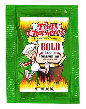 Tony Chacheres 071998001546 Bold Creole Seasoning .05 Oz. Packets 1000 Count