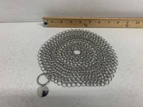 Trailside Table A019 7 Inch Round Chainmail Scrubber Loosen Food Preserve Seasoning