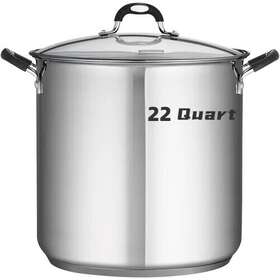 Tramontina 672670402073 Stock Pot Stainless Steel Covered 22 Quart Crock