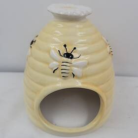 A4331 Transpac Imports Beehive Sponge Holder With Bees And Daisy Yellow Spring Kitchen