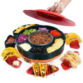 Tupoyi 762849681429 Taco Tuesday Kit - Bar Serving Set For A Party With 33oz Heated Pot 4 T