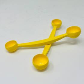 1333-7 Tupperware Lot Of 2 Vintage Yellow Melon Baller And Cookie Dough Scooper