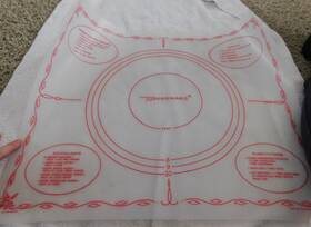 Tupperware 206-757 26-395 Vint Pastry Mat Pie Tart Sheet 1965 Dart Industries 18 Inch X 22