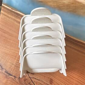 Tupperware 2201a-1 White Plastic Taco Holders - Set Of 6 Model