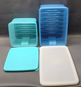 3991a Tupperware 3993a Fridge Smart Blue And Aqua Storage Solutions Guc Nice Set