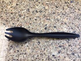 6626a Tupperware 1 Salad Serving Fork Spoon Black 12 Inch Number