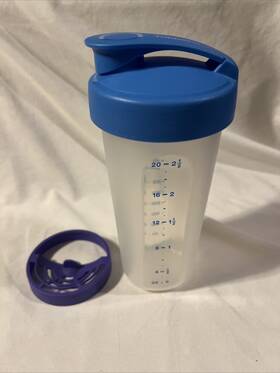 7320a-6 Tupperware 7320a-3 Quick Shaker Blender Blue Lid Protein Eggs Batter B46