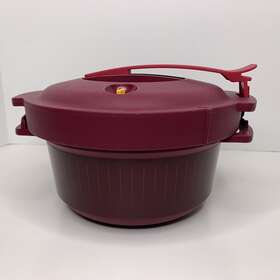 7643a-2 Tupperware 3 Quart Microwave Pressure Cooker #7643a-2 Pomegranate With Instructions