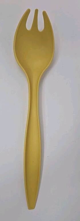 U235 Tupperware Vintage 12 Inch Serving Fork Harvest Gold