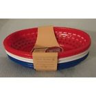 10226 Usa Red Sandwich Baskets - Fish Set 6 Blue Tablecraft White