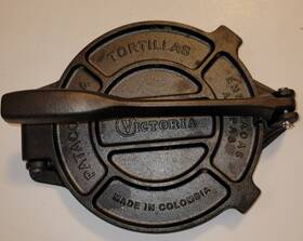 Mu-d4 Victoria Cast Iron Tortilla Press And Roti Maker Made In Columbia 8 Inch Black Like Ne