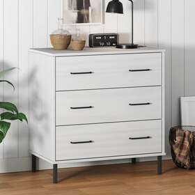 350981 Vidaxl Sideboard Chest Of Drawers Storage Cabinet With Solid Wood Oslo