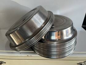 62323 Vollrath Lot Of 22 And Other Stainless Steel Plate Covers 12ftft Serving Metal