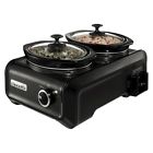 Scrtd305-bs Warmer Lid Crock-pot 1-quart Portable Triple Food Dipper