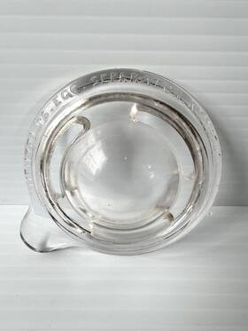6742 Wenzell Vtg Clear Glass S Egg Separator #6742 With Side Tab Vhtf Read