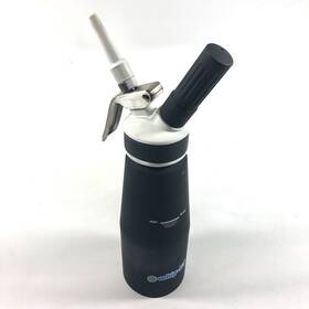 01225 Whip-it Pro 0.5 Liter Whipped Cream Dispenser Black Rubber Coated Aluminum