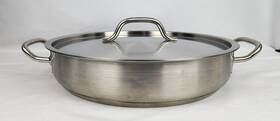 Ssbzr14 Winco Libertyware Brazier Stainless Steel 14 Inch Pan With Cover
